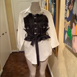 Dream Architect.contrast shirt dress